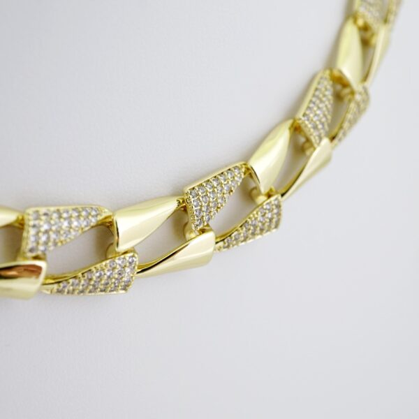 SET1495 Gargantilla & Pulsera - Choker W - Bracelet - 14K Real Color - Zircon Stone