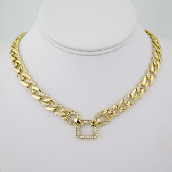 SET1497 Gargantilla - Choker W - Zircon Stone - 14K Real Color