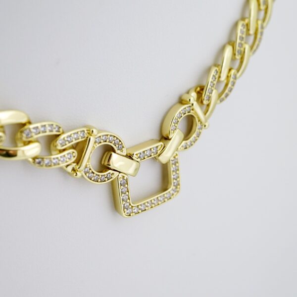 SET1497 Gargantilla - Choker W - Zircon Stone - 14K Real Color