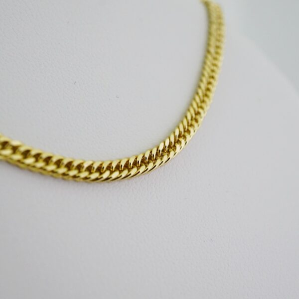 SET1500 Gargantilla & Pulsera - Choker W - Bracelet - Plain - 14K Real Color - 2mmX45cm