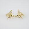 E1970 Earrings - Aretes - Zircon Stone - 14K Real Color