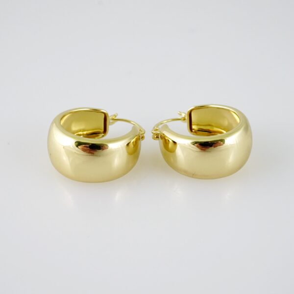E1975 Earrings - Aretes - Plain - 14k Real Color