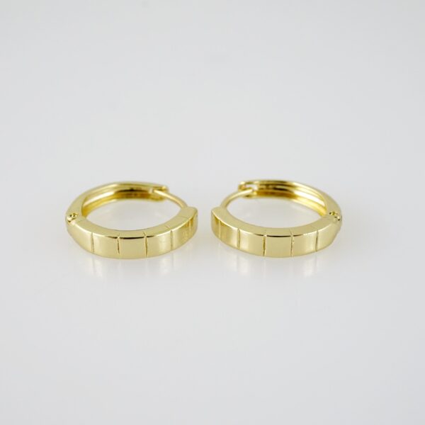 E1980 Earrings - Aretes - Plain - 14k Real Color