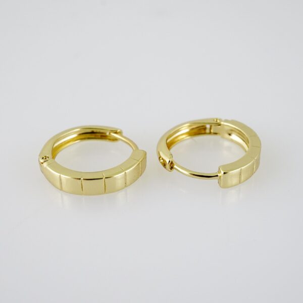E1980 Earrings - Aretes - Plain - 14k Real Color
