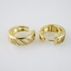 E1982 Earrings - Aretes - Zircon Stone - 14K Real Color - Image 2