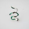 R688 RING - ANILLO - Zircon Stone - SILVER COLOR - GREEN - AJUSTABLE