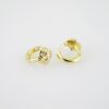 E1985 Earrings - Aretes - Plain - 14k Real Color - Image 2