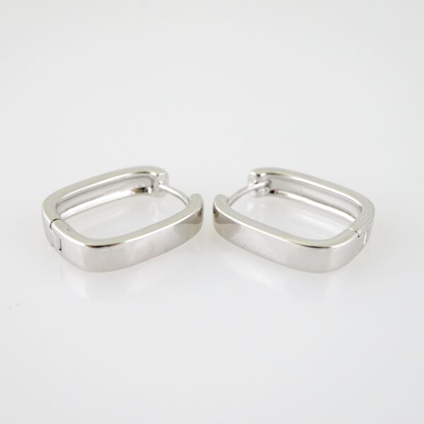 E1987 Earrings - Aretes - Plain - Silver Color