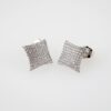 E1988 Earrings - Aretes - Zircon Stone - Silver Color