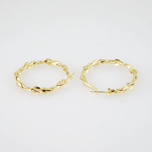E1990 Earrings - Aretes - Plain - 14k Real Color