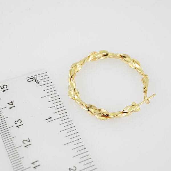 E1990 Earrings - Aretes - Plain - 14k Real Color
