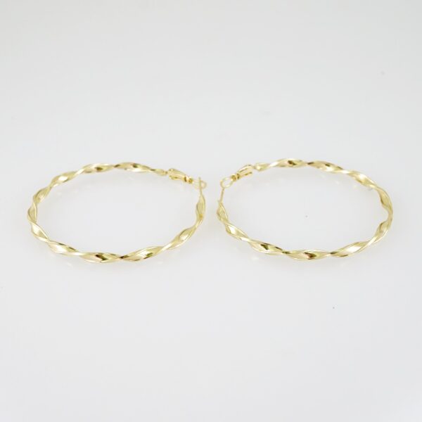 E1991 Earrings - Aretes - Plain - 14k Real Color