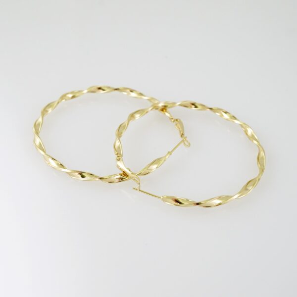 E1991 Earrings - Aretes - Plain - 14k Real Color