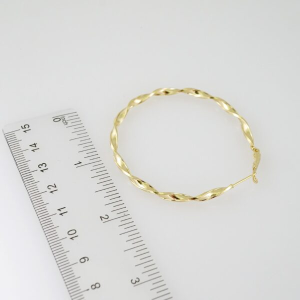 E1991 Earrings - Aretes - Plain - 14k Real Color