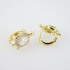 E1994 Earrings - Aretes - Zircon Stone - 14K Real Color - Image 2