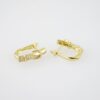 E1997 Earrings - Aretes - Zircon Stone - 14K Real Color