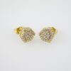 E2006 Earrings - Aretes - Zircon Stone - 14K Real Color