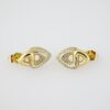 E2008 Earrings - Aretes - Zircon Stone - 14K Real Color