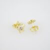 E2009 Earrings - Aretes - Zircon Stone - 14K Real Color