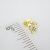 E2009 Earrings - Aretes - Zircon Stone - 14K Real Color
