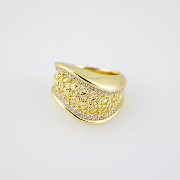 R690 RING - ANILLO - Zircon Stone - 14K Real Color