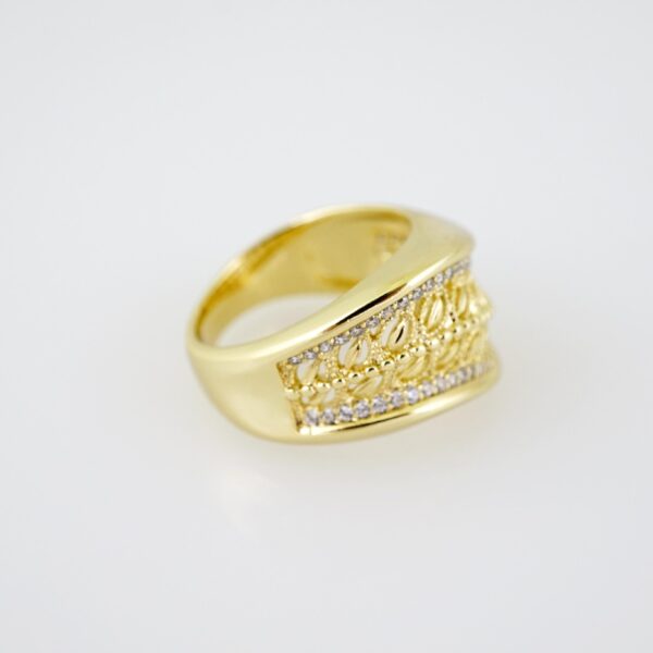 R690 RING - ANILLO - Zircon Stone - 14K Real Color