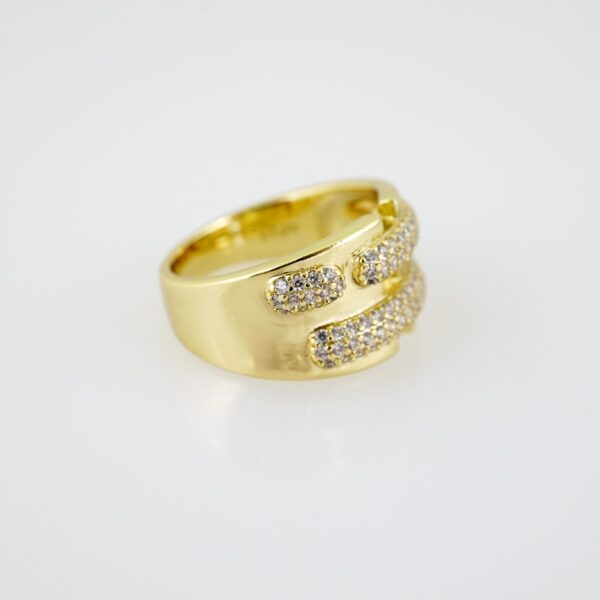 R692 RING - ANILLO - Zircon Stone - 14K Real Color
