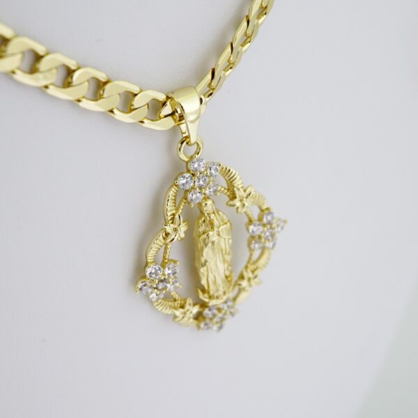 SET1521 Cadenas & Colgantes - Chain - Pendants -  14K Real Color - Zircon Stone - 6mmX45cm