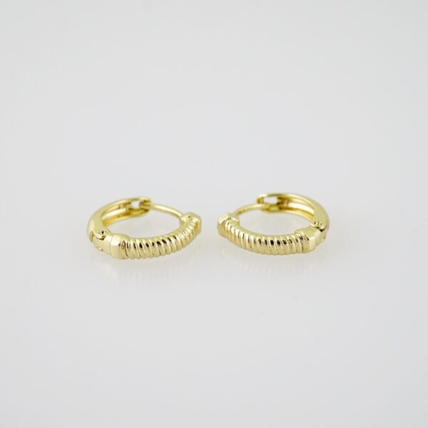 E2011 Earrings - Aretes - Plain - 14k Real Color
