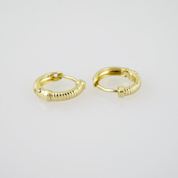 E2011 Earrings - Aretes - Plain - 14k Real Color