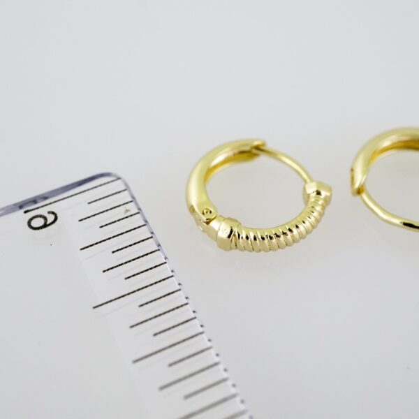 E2011 Earrings - Aretes - Plain - 14k Real Color