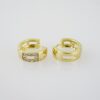 E2013 Earrings - Aretes - Zircon Stone - 14K Real Color - Image 2