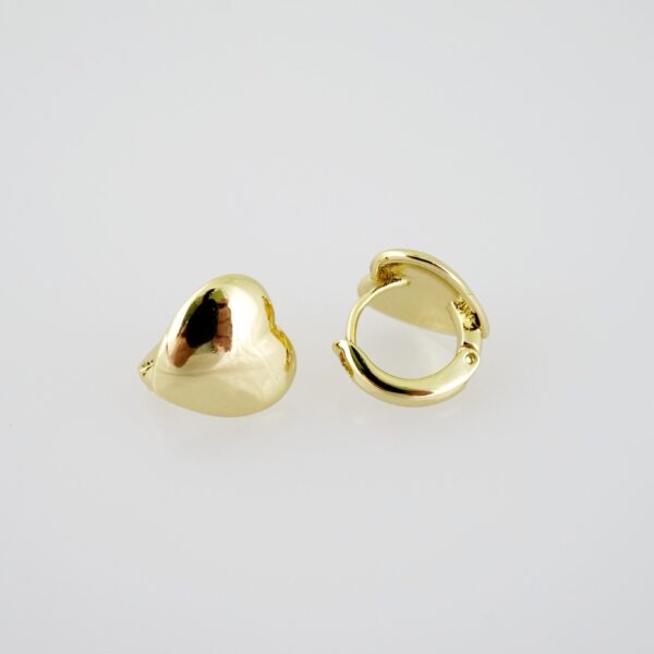 E2015 Earrings - Aretes - Plain - 14k Real Color