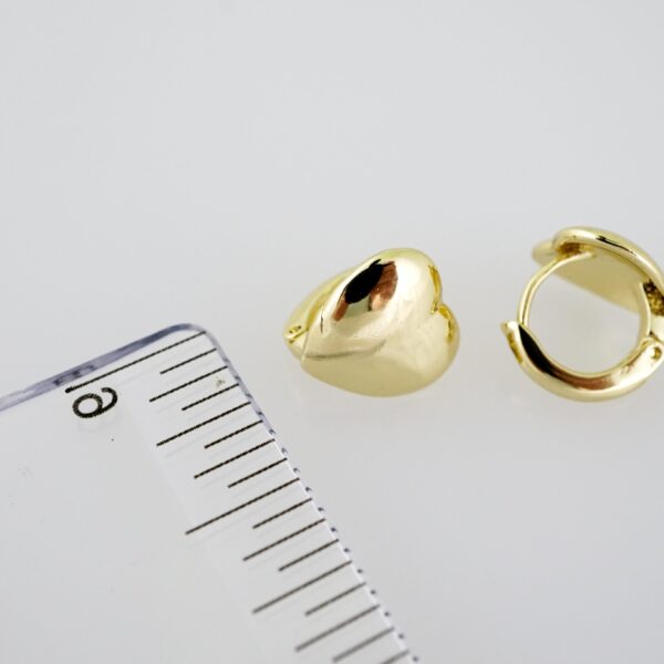 E2015 Earrings - Aretes - Plain - 14k Real Color
