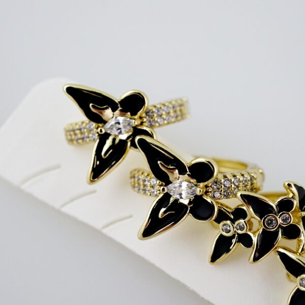 E2016 Earrings - Aretes - Zircon Stone - 14K Real Color