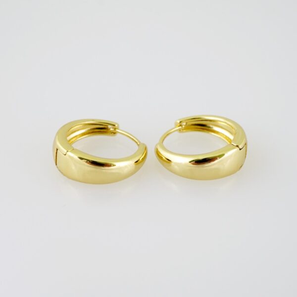 E2024 Earrings - Aretes - Plain - 14k Real Color