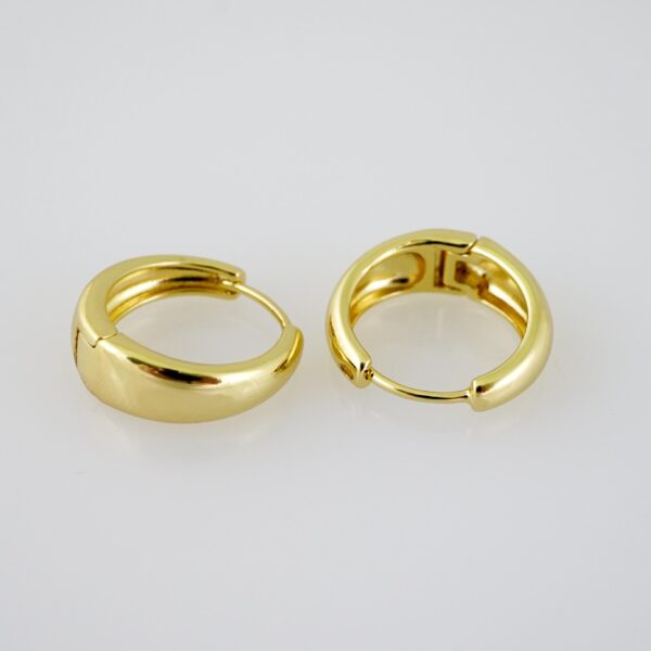 E2024 Earrings - Aretes - Plain - 14k Real Color