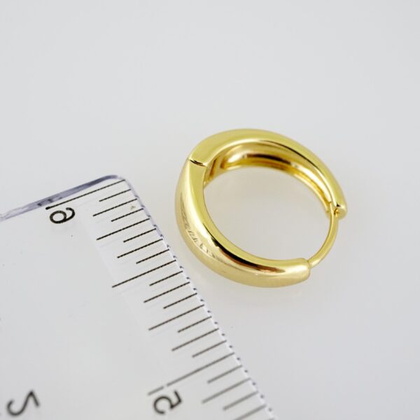 E2024 Earrings - Aretes - Plain - 14k Real Color