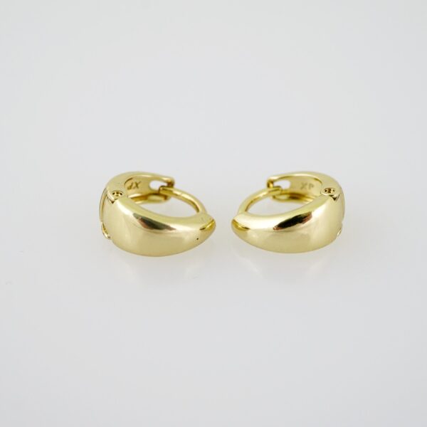 E2028 Earrings - Aretes - Plain - 14k Real Color