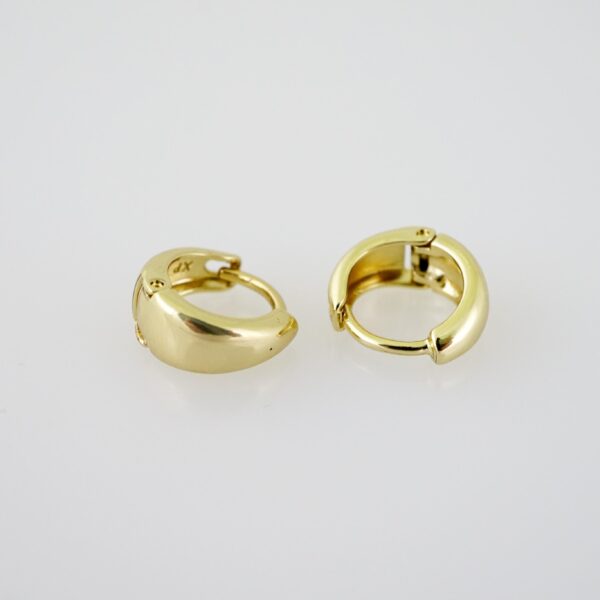 E2028 Earrings - Aretes - Plain - 14k Real Color