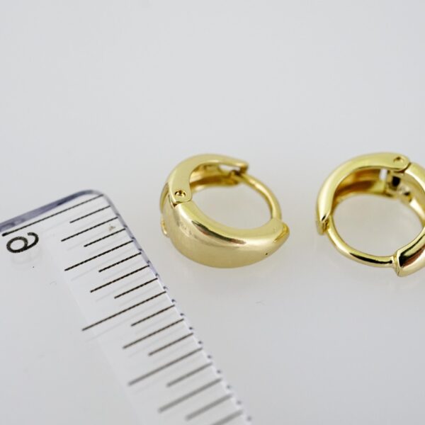 E2028 Earrings - Aretes - Plain - 14k Real Color
