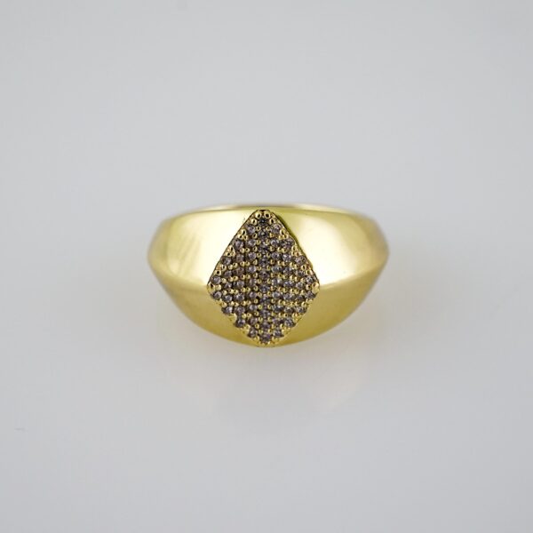 R693 RING - ANILLO - Zircon Stone - 14K Real Color