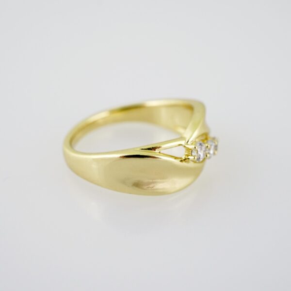 R696 RING - ANILLO - Zircon Stone - 14K Real Color