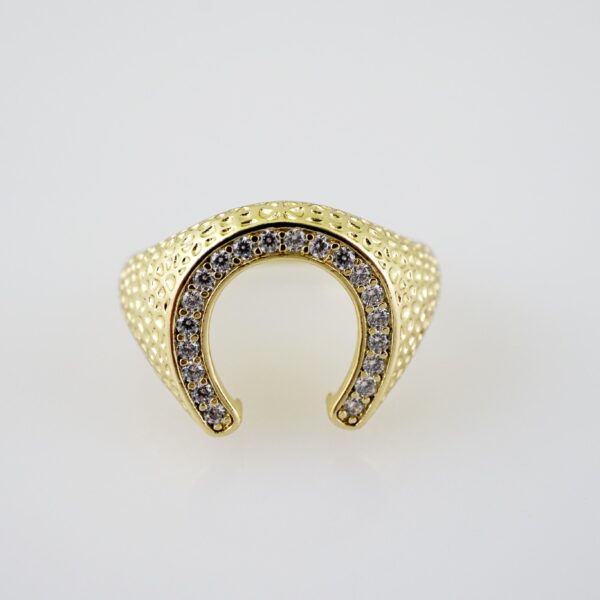 R697 RING - ANILLO - Zircon Stone - 14K Real Color