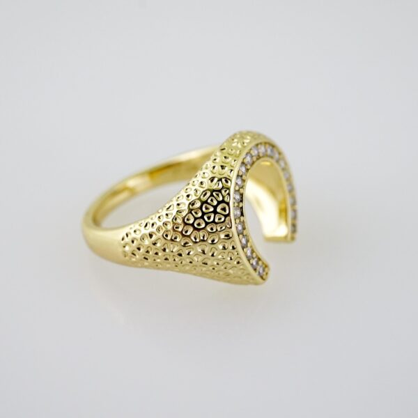 R697 RING - ANILLO - Zircon Stone - 14K Real Color