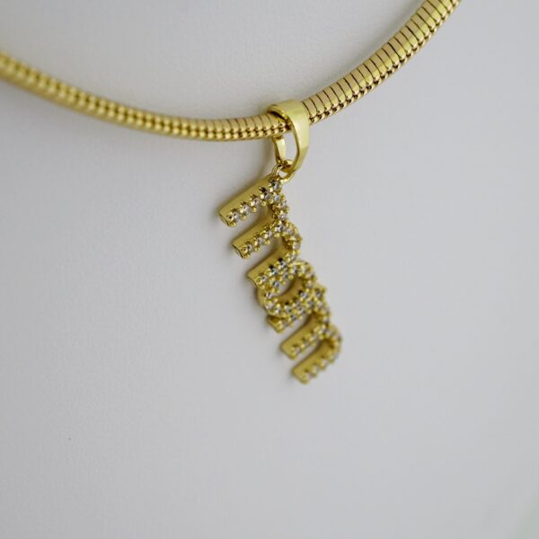 SET1526 Gargantilla - Choker W Pendants - Zircon Stone - 14K Real Color