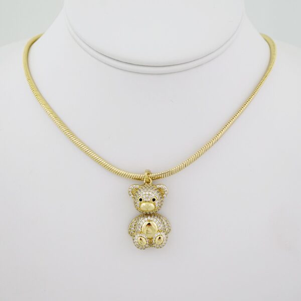 SET1527 Gargantilla & Colgantes- Choker W - Pendants- 14K Real Color- Zircon Stone