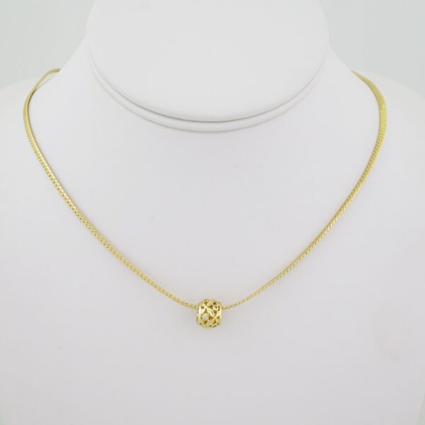 SET1531 Gargantilla & Colgantes- Choker W - Pendants- 14K Real Color- Zircon Stone