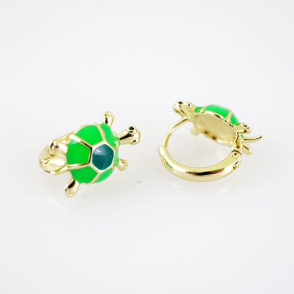 E2030 Earrings - Aretes - Zircon Stone - 14K Real Color