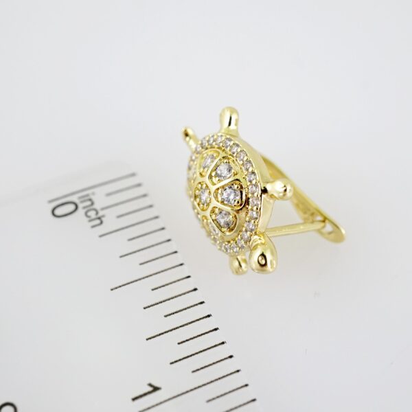 E2031 Earrings - Aretes - Zircon Stone - 14K Real Color